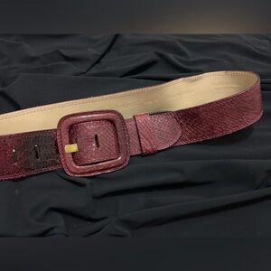Banana Republic Burgundy Snakeskin Women's Belt